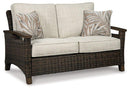 Paradise Trail Outdoor Loveseat, Lounge Chairs and Fire Pit Table - Watson's 87 Furniture (Middlefield,OH)