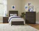 Vaughan Bassett Fundamentals Twin Panel Bed in Java - Watson's 87 Furniture (Middlefield,OH)
