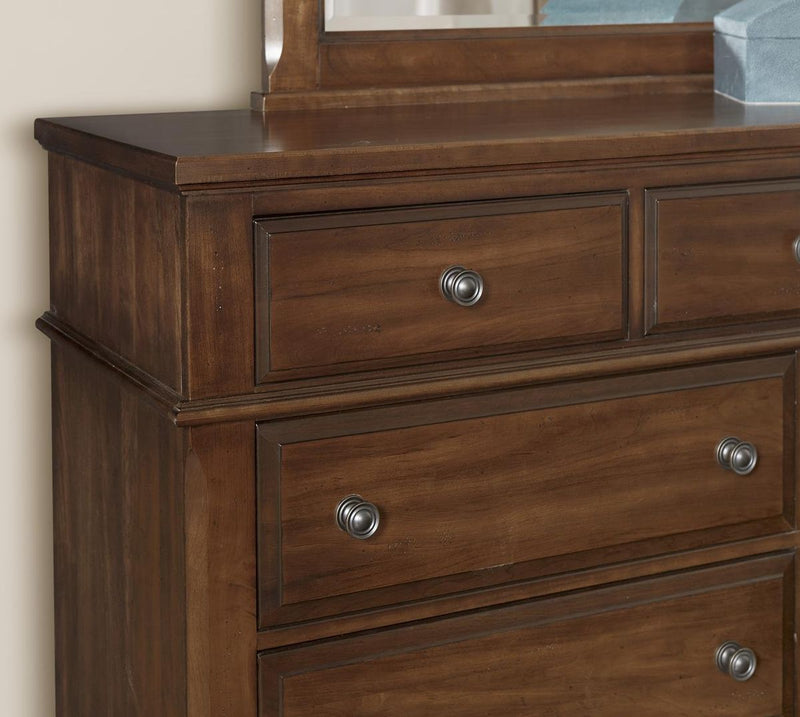 Vaughan-Bassett Heritage 9 Drawer Bureau in Amish Cherry - Watson's 87 Furniture (Middlefield,OH)