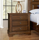 Vaughan-Bassett Heritage 3 Drawer Nightstand in Amish Cherry - Watson's 87 Furniture (Middlefield,OH)