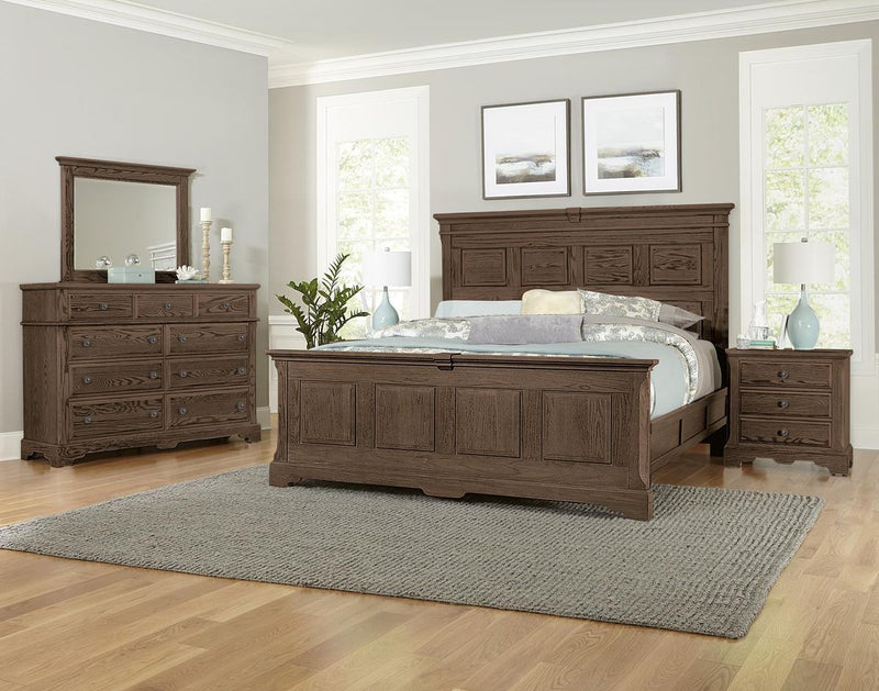 Vaughan-Bassett Heritage 9 Drawer Bureau in Cobblestone Oak - Watson's 87 Furniture (Middlefield,OH)