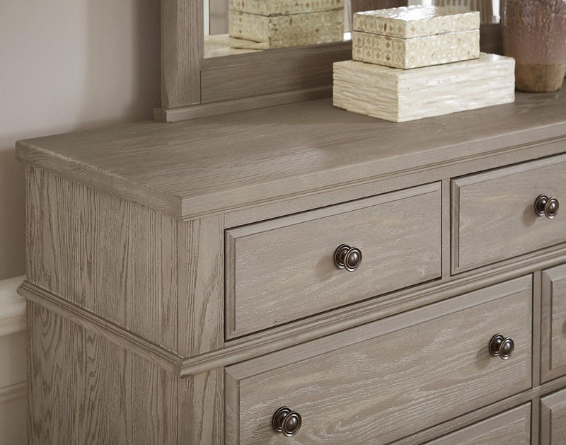 Vaughan-Bassett Heritage 9 Drawer Bureau in Greystone - Watson's 87 Furniture (Middlefield,OH)