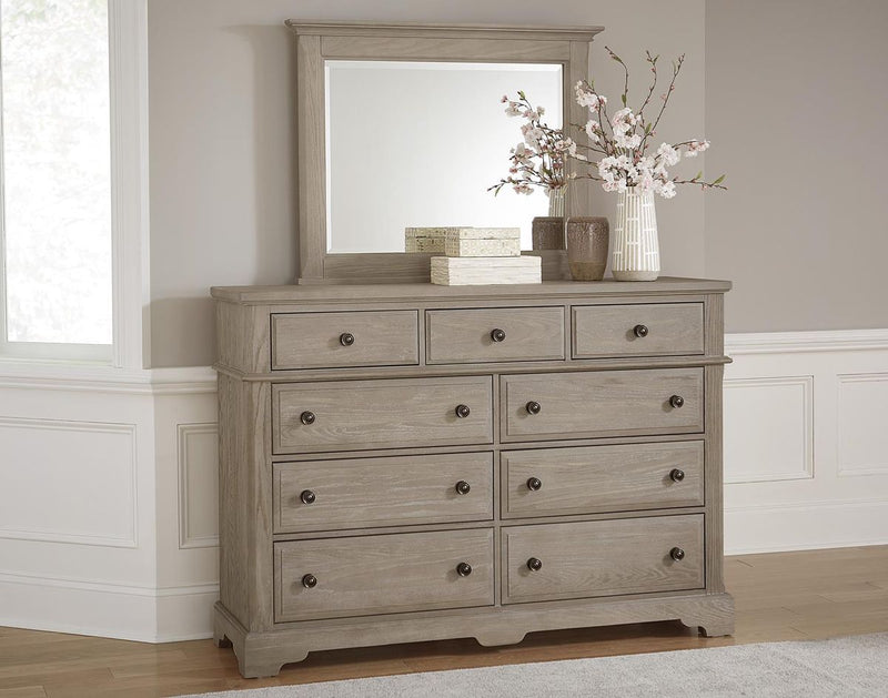 Vaughan-Bassett Heritage 9 Drawer Bureau in Greystone - Watson's 87 Furniture (Middlefield,OH)