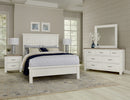 Vaughan-Bassett Maple Road Queen Mansion Bed with Low Profile Footboard in Soft White - Watson's 87 Furniture (Middlefield,OH)