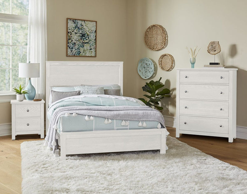 Vaughan Bassett Fundamentals Full Panel Bed in White - Watson's 87 Furniture (Middlefield,OH)