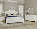 Vaughan-Bassett Maple Road Cal King Scalloped Bed in Soft White - Watson's 87 Furniture (Middlefield,OH)