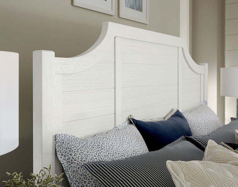 Vaughan-Bassett Maple Road Queen Scalloped Bed in Soft White - Watson's 87 Furniture (Middlefield,OH)