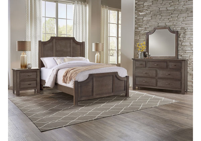 Vaughan-Bassett Maple Road Cal King Scallop Bed in Maple Syrup - Watson's 87 Furniture (Middlefield,OH)