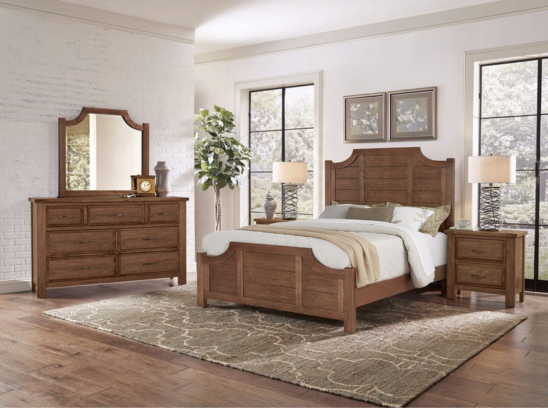 Vaughan-Bassett Maple Road Scalloped Mirror in Antique Amish - Watson's 87 Furniture (Middlefield,OH)