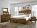 Vaughan-Bassett Maple Road Queen Mansion Bed w/ Storage Footboard in Antique Amish - Watson's 87 Furniture (Middlefield,OH)