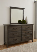 Vaughan-Bassett Passageways Charleston Brown 6 Drawer Dresser in Dark Brown - Watson's 87 Furniture (Middlefield,OH)