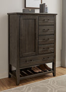 Vaughan-Bassett Passageways Charleston Brown Door Chest in Dark Brown