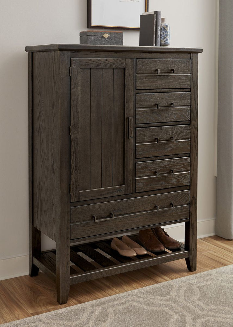 Vaughan-Bassett Passageways Charleston Brown Door Chest in Dark Brown - Watson's 87 Furniture (Middlefield,OH)