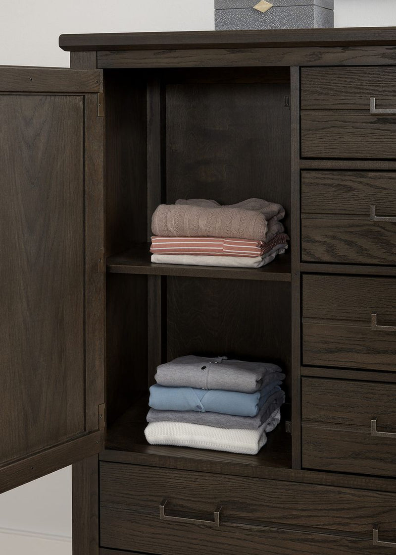 Vaughan-Bassett Passageways Charleston Brown Door Chest in Dark Brown - Watson's 87 Furniture (Middlefield,OH)