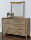 Vaughan-Bassett Passageways Deep Sand 6 Drawer Dresser in Medium Brown - Watson's 87 Furniture (Middlefield,OH)