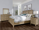 Vaughan-Bassett Passageways Deep Sand Cal King Mansion Bed in Medium Brown