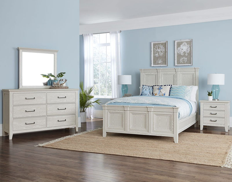 Vaughan-Bassett Passageways Oyster Grey 3 Drawer Nightstand in Grey - Watson's 87 Furniture (Middlefield,OH)
