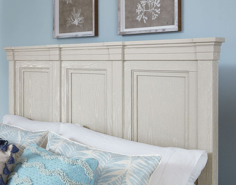 Vaughan-Bassett Passageways Oyster Grey Cal King Mansion Bed with Low Profile Footboard in Grey - Watson's 87 Furniture (Middlefield,OH)
