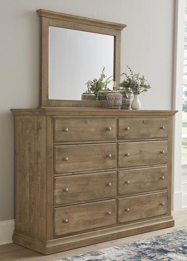 Vaughan Bassett Carlisle Landscape Mirror in Warm Natural