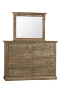 Vaughan Bassett Carlisle Corbel Mirror in Warm Natural - Watson's 87 Furniture (Middlefield,OH)