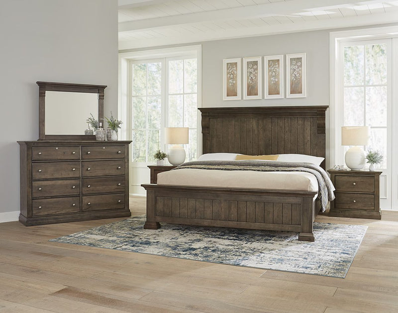 Vaughan Bassett Carlisle Cal King Corbel Bed in Dark Sable - Watson's 87 Furniture (Middlefield,OH)