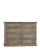Vaughan Bassett Carlisle 8-Drawer Dresser in Natural Grey image