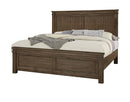 Vaughan-Bassett Cool Rustic Queen Mansion Bed in Mink image