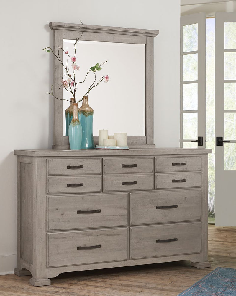 Vaughan-Bassett Joinery Landscape Mirror in Washed White Oak - Watson's 87 Furniture (Middlefield,OH)