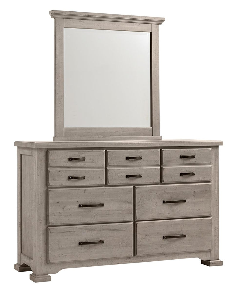 Vaughan-Bassett Joinery Landscape Mirror in Washed White Oak - Watson's 87 Furniture (Middlefield,OH)