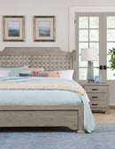 Vaughan-Bassett Joinery Plank King Poster Bed in Washed White Oak 194 - Watson's 87 Furniture (Middlefield,OH)