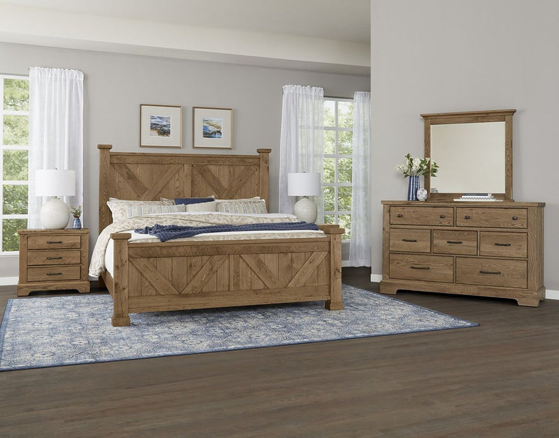 Vaughan Bassett Yosemite King Panel Bed in Natural - Watson's 87 Furniture (Middlefield,OH)