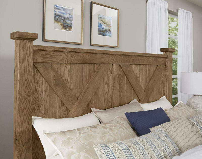 Vaughan Bassett Yosemite King Panel Bed in Natural - Watson's 87 Furniture (Middlefield,OH)