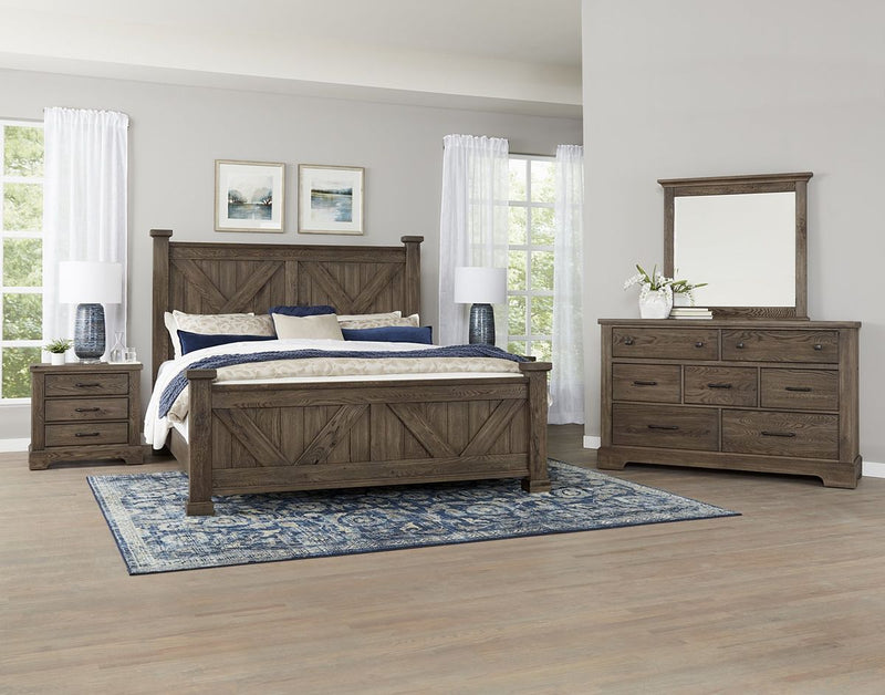 Vaughan Bassett Yosemite Cal King Panel Bed in Smoke - Watson's 87 Furniture (Middlefield,OH)