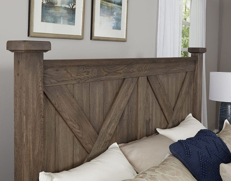 Vaughan Bassett Yosemite Cal King Panel Bed in Smoke - Watson's 87 Furniture (Middlefield,OH)