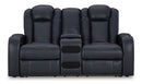 Fyne-Dyme Power Reclining Loveseat with Console - Watson's 87 Furniture (Middlefield,OH)