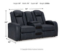 Fyne-Dyme Power Reclining Loveseat with Console - Watson's 87 Furniture (Middlefield,OH)