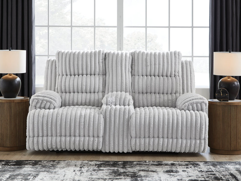 Rhines Falls Power Reclining Loveseat with Console - Watson's 87 Furniture (Middlefield,OH)