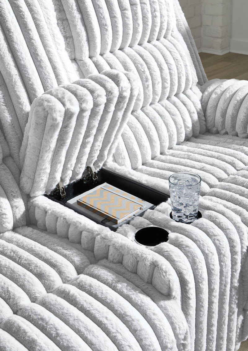 Rhines Falls Power Reclining Loveseat with Console - Watson's 87 Furniture (Middlefield,OH)