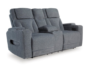 Studio Cave Power Reclining Loveseat with Console - Watson's 87 Furniture (Middlefield,OH)