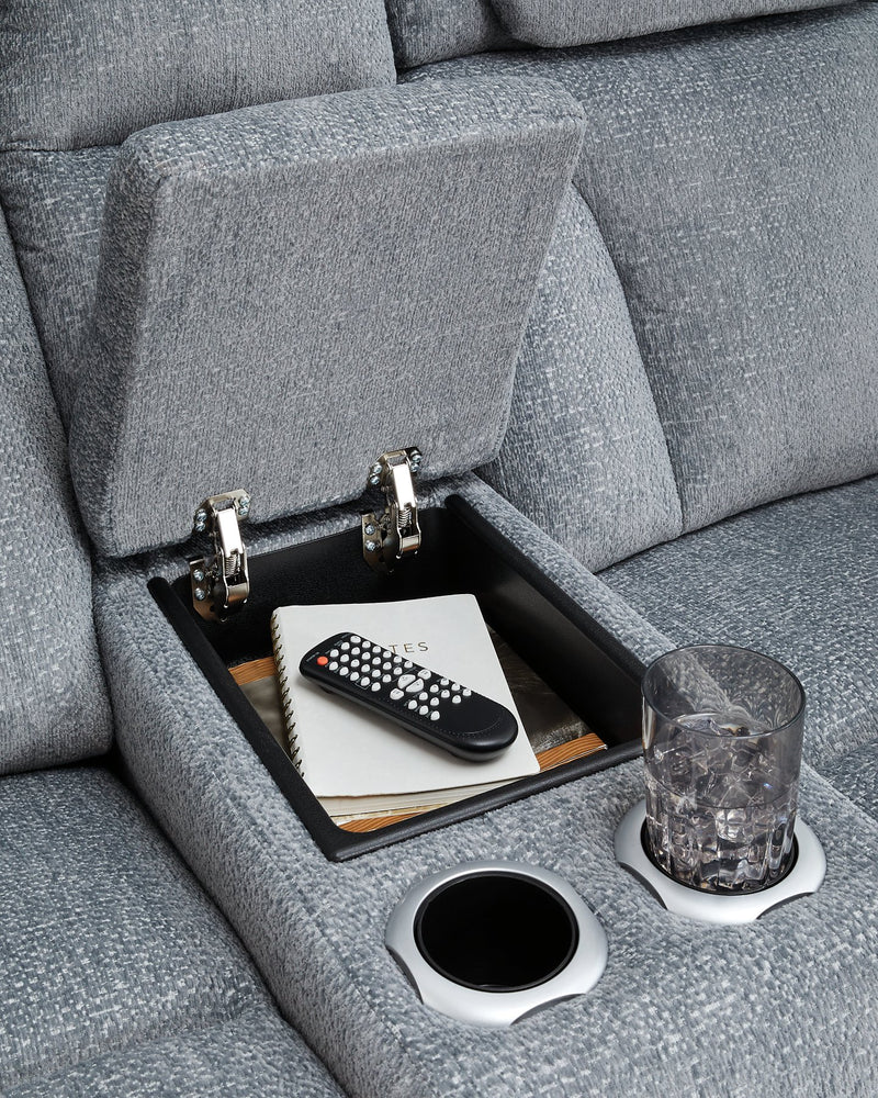 Studio Cave Power Reclining Loveseat with Console - Watson's 87 Furniture (Middlefield,OH)