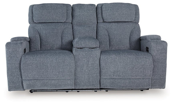 Studio Cave Power Reclining Loveseat with Console - Watson's 87 Furniture (Middlefield,OH)