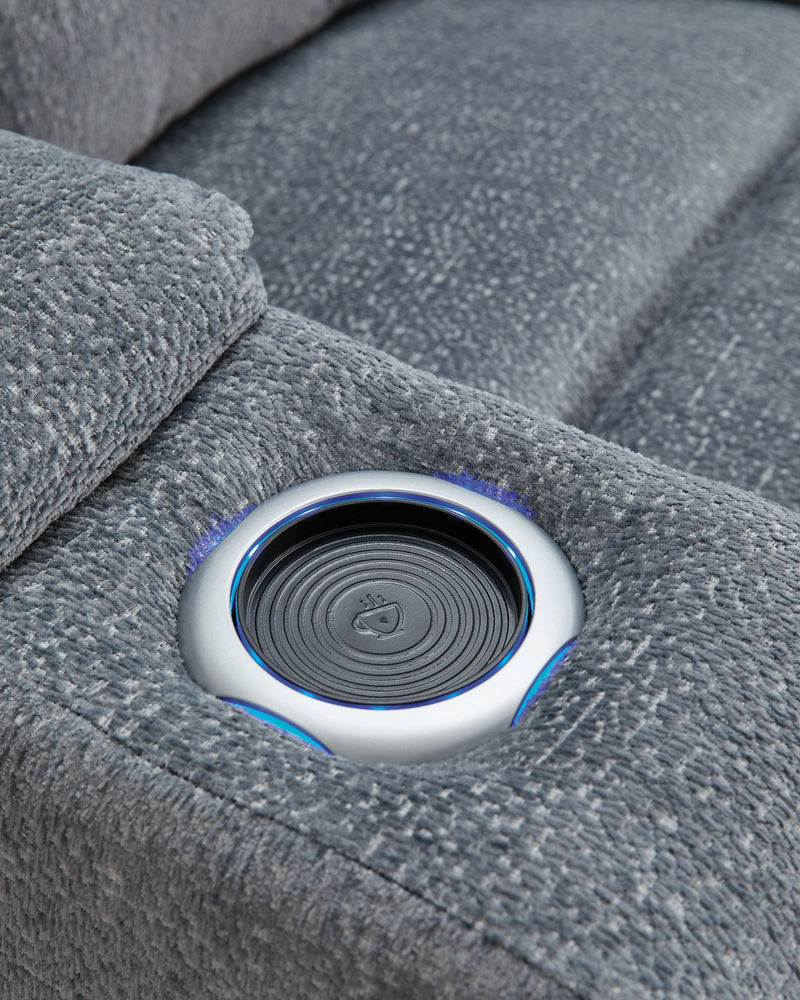 Studio Cave Power Reclining Loveseat with Console - Watson's 87 Furniture (Middlefield,OH)