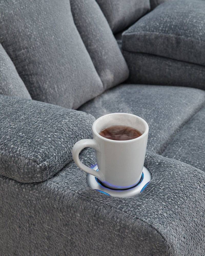 Studio Cave Power Reclining Loveseat with Console - Watson's 87 Furniture (Middlefield,OH)