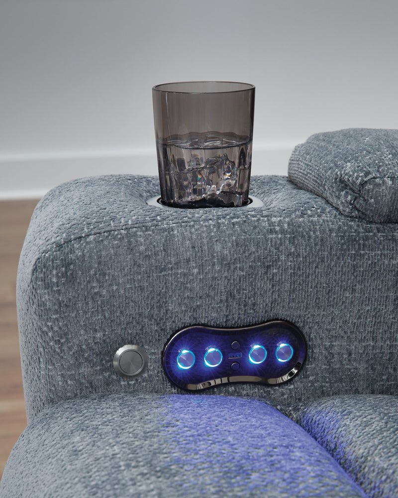 Studio Cave Power Reclining Loveseat with Console - Watson's 87 Furniture (Middlefield,OH)