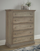 Vaughan Bassett Carlisle 5 Drawer Chest in Natural Grey - Watson's 87 Furniture (Middlefield,OH)