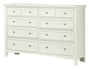 Vaughan-Basset Bonanza 8-Drawer Triple Dresser in White - Watson's 87 Furniture (Middlefield,OH)