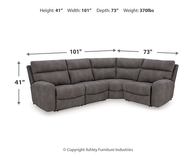 Next-Gen DuraPella Power Reclining Sectional - Watson's 87 Furniture (Middlefield,OH)
