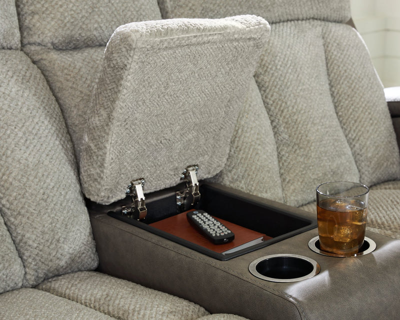 WhipLash Power Reclining Loveseat with Console - Watson's 87 Furniture (Middlefield,OH)