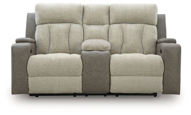 WhipLash Power Reclining Loveseat with Console - Watson's 87 Furniture (Middlefield,OH)