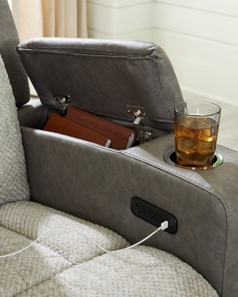 WhipLash Power Reclining Loveseat with Console - Watson's 87 Furniture (Middlefield,OH)
